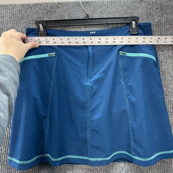 Title Nine Nimblene Swingtastic Skort Size 12 Blue Golf Tennis Pickleball Skirt - Picture 9 of 11